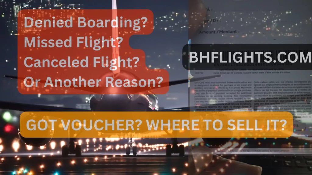 sell airline voucher, can not go, flight credit